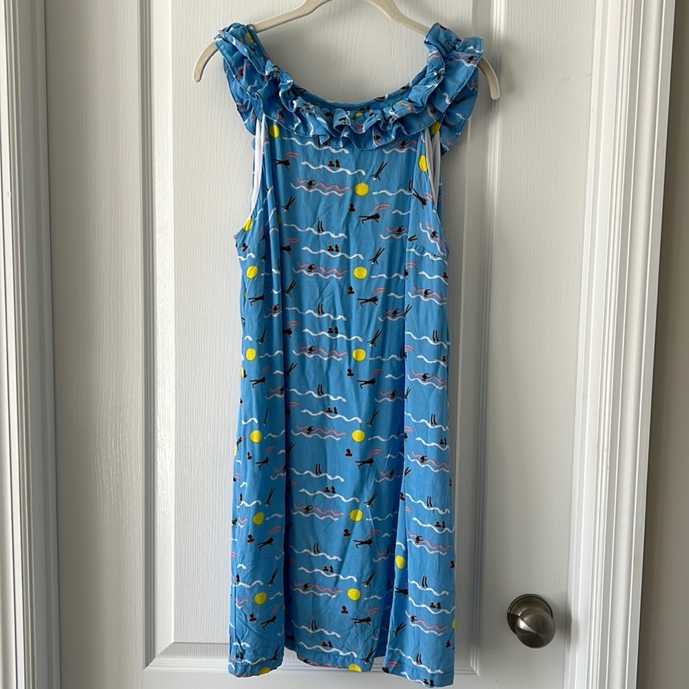 Anthropologie Larke Swimmer Dress, Medium Petite